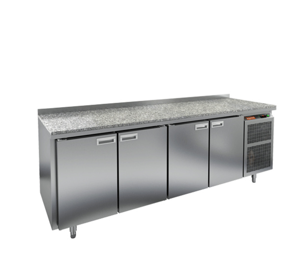 Холодильный стол HICOLD SN 1111/TN, гранит, бок, 4 двери (-2...+10°С)